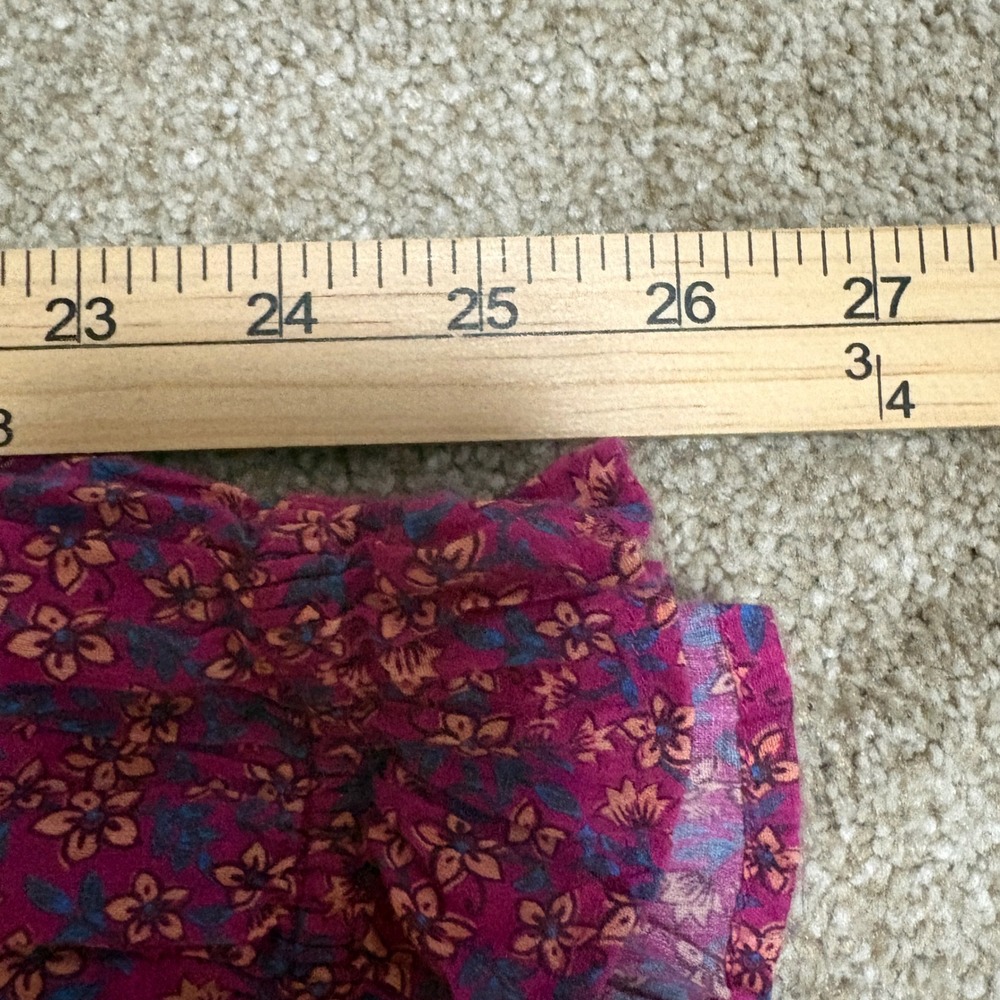 Roller Rabbit Womens Medium Augusta Midi Dress Pink Purple Floral Cottagecore - Picture 7 of 8